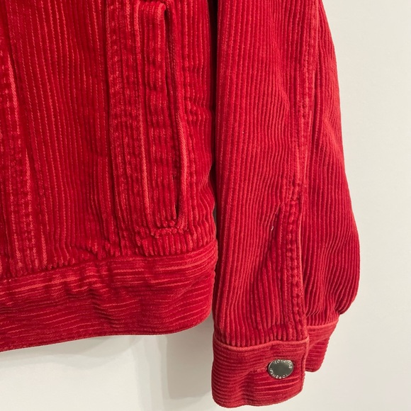 Red corduroy jacket from Topshop, lightly worn, size US4 (small). - Picture 4 of 7